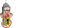 Das Logo der Stadtjugendfeuerwehr zeigt den roten Turm von Chemnitz charakerisiert mit Händen und Beinen sowie einem Strahlrohr in der Hand